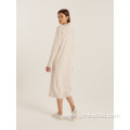 Breathable Long V-Neck Knitted Dress Autumn Sweaters